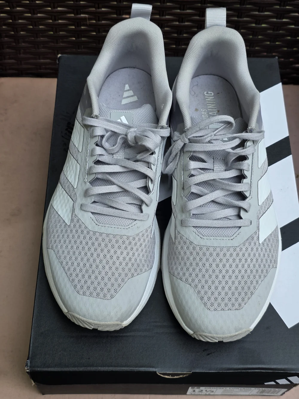 adidas Light Gray Athletic Running Shoes